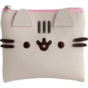 Pusheen Face Coin Purse Faux Leather Pouch Cute Kawaii NEW